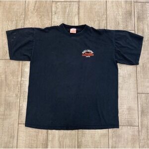 VTG Harley Davidson Paris Chopper Specialiste T-shirt L Black Embroidered Biker
